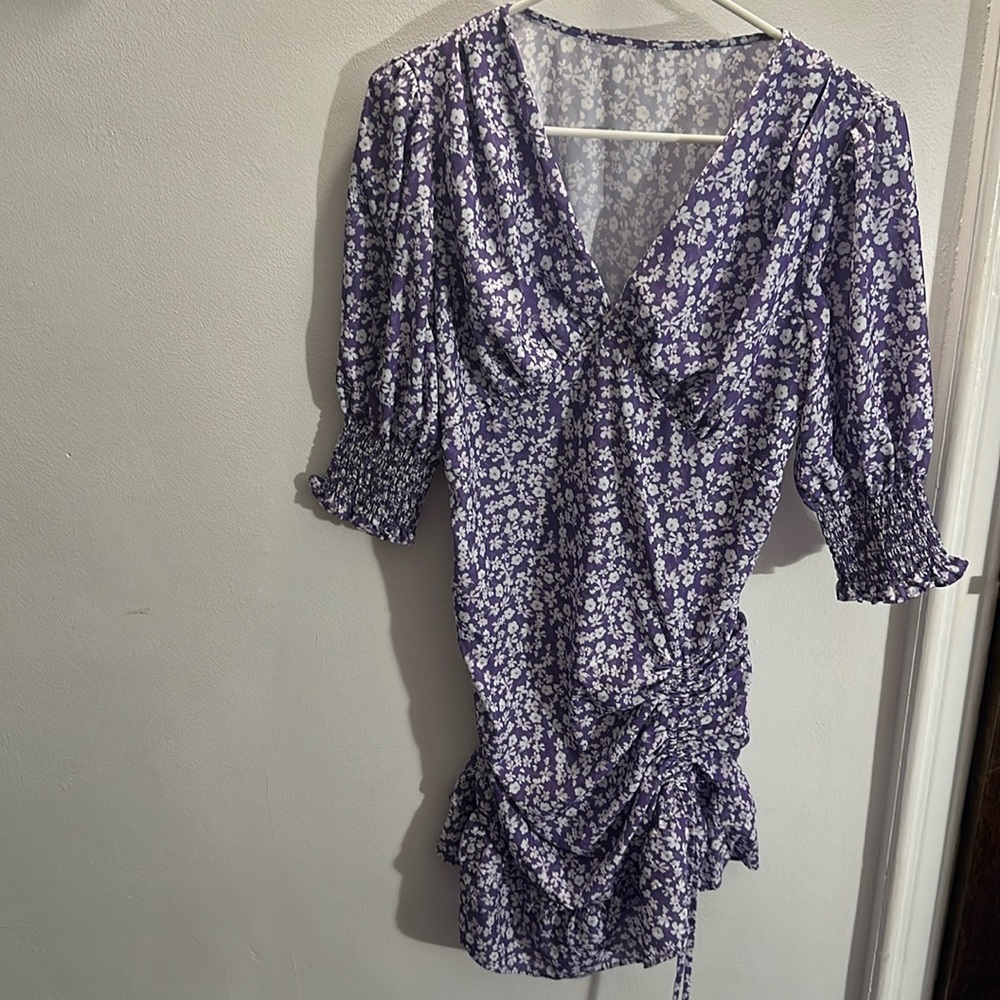 Purple floral , Amazon. Size medium